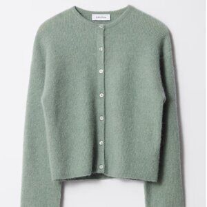 & Other Stories Women's Green and Blue Cardigan - Medium